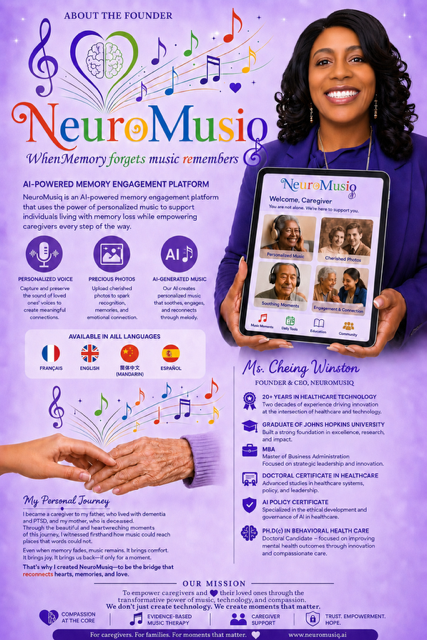 Ms. Cheeing Winston, Founder & CEO of NeuroMusiq